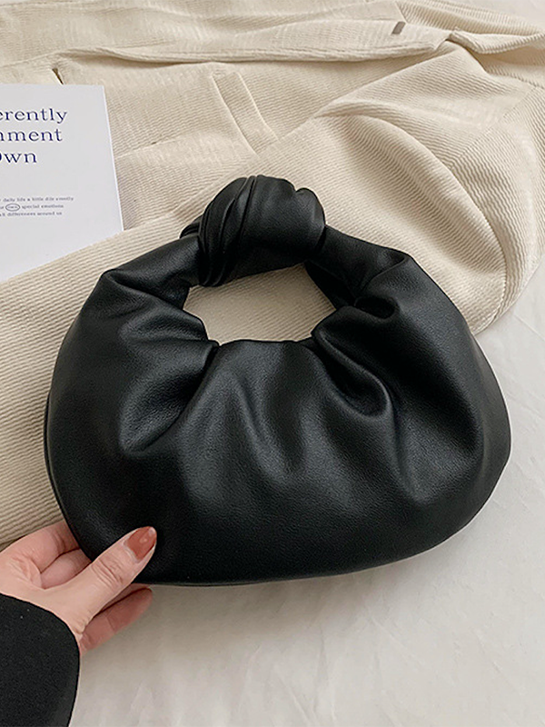 Elodie | Geplooide Strikdetail Handtas in Effen Kleur