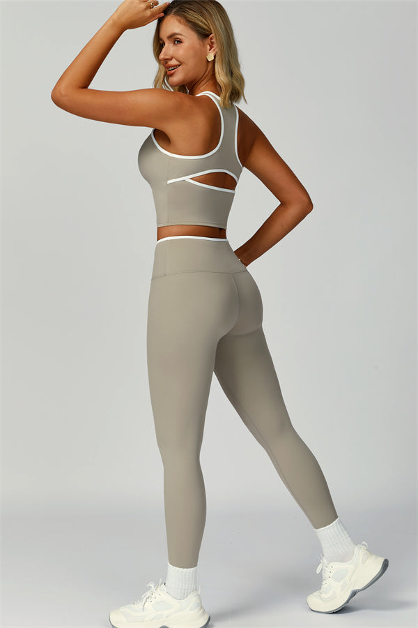 Nova | Sport tanktop met uitgesneden schterkant