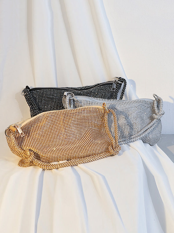 Léa | Handtas met Knoop en Rijnstenen Rits