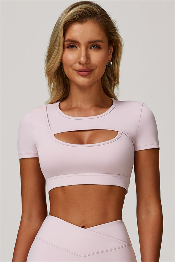 Lara | Tweedelige sportset met cut-out T-shirt