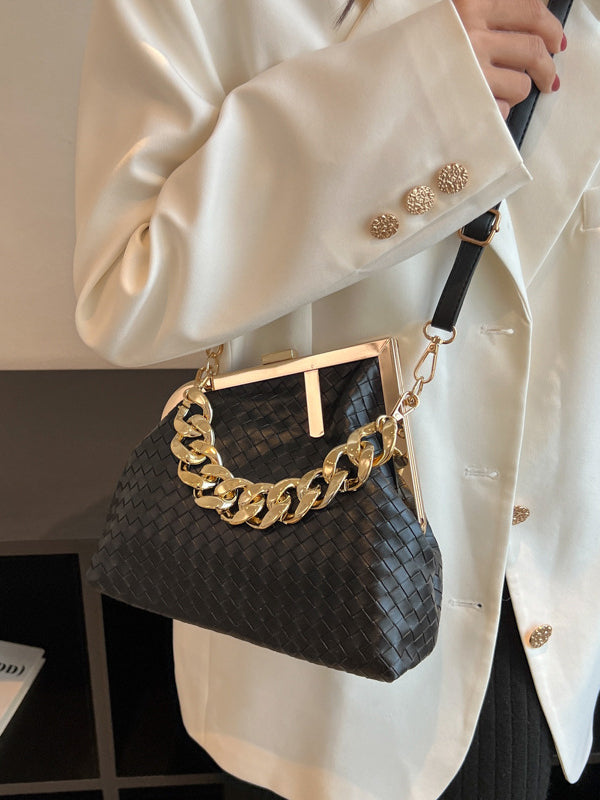 Odette | Geometrische Handtas met Ketting