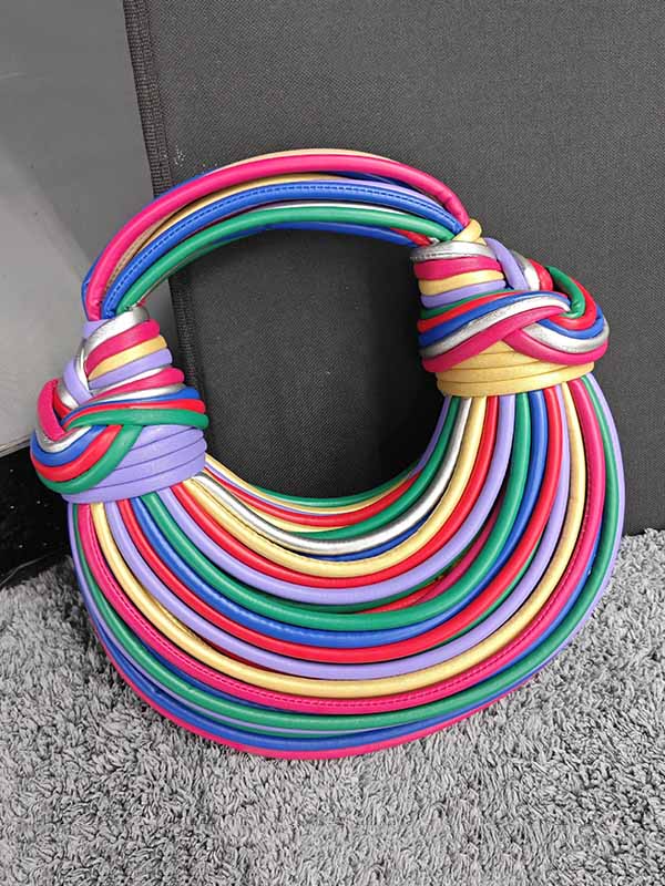 Colette | Geometrische Rits Handtas in Contrastkleur