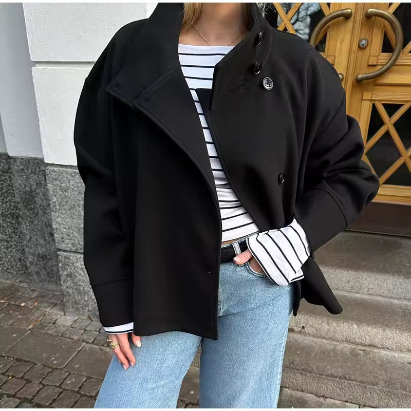 Elise | Luxe Breasted Korte Jas