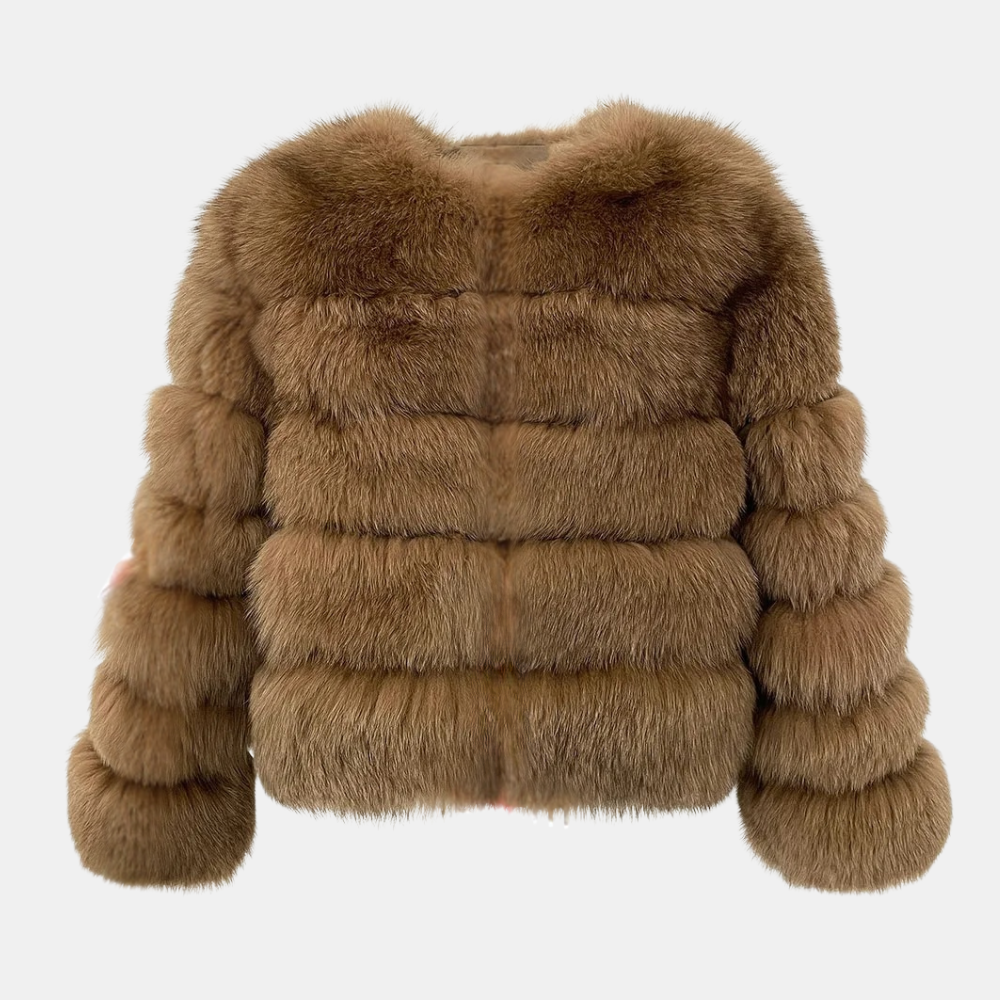Babette | Luxe Imitatiebont Winterjas