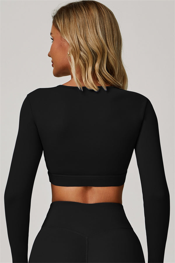 Lies | Tweedelige sportset met longsleeve cut-out top