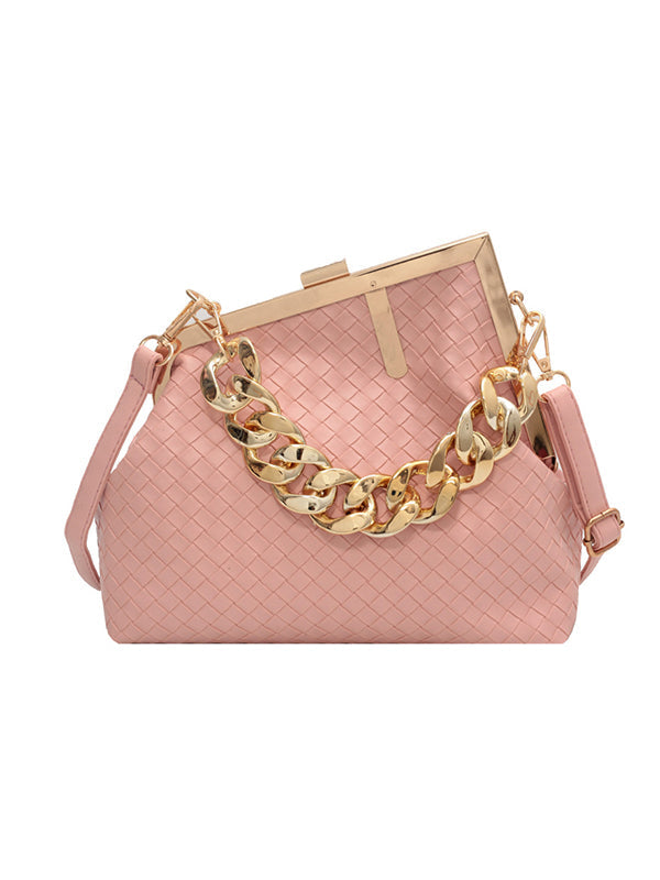Odette | Geometrische Handtas met Ketting