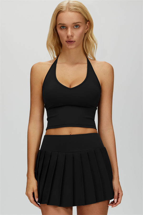 Céleste | Halter Crop Top met Rok 2-Delige Set