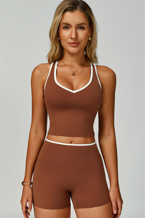 Nova | Sport tanktop met uitgesneden schterkant