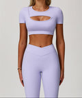 Lara | Tweedelige sportset met cut-out T-shirt