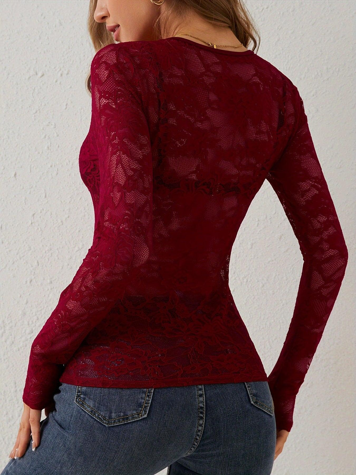 Annelot | Kanten Body met Diepe Hals