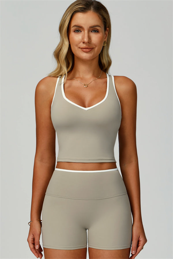 Nova | Sport tanktop met uitgesneden schterkant