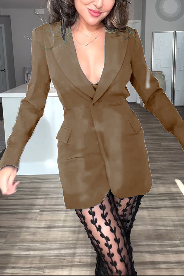 Keira | Backless Blazer met Revers