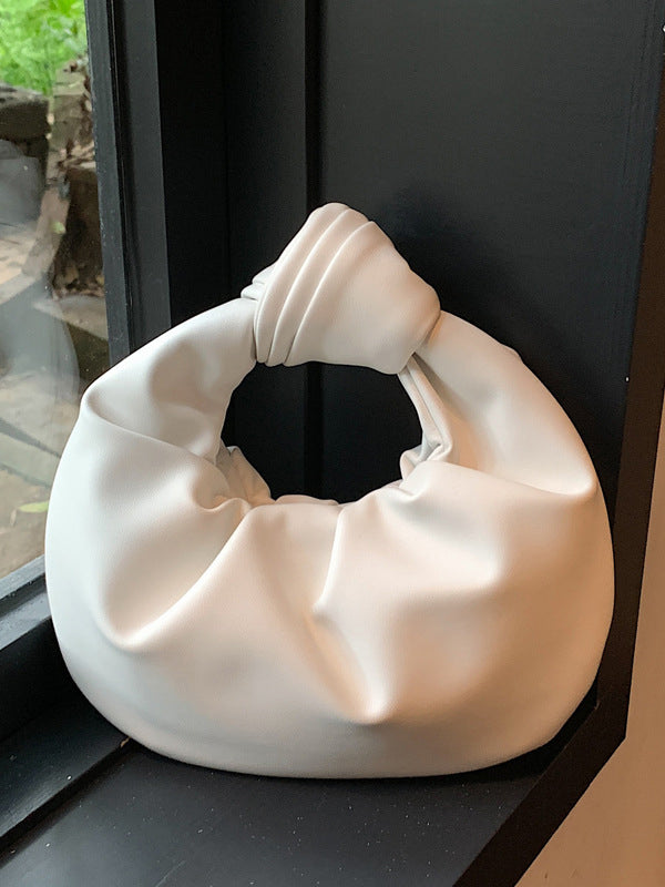 Elodie | Geplooide Strikdetail Handtas in Effen Kleur