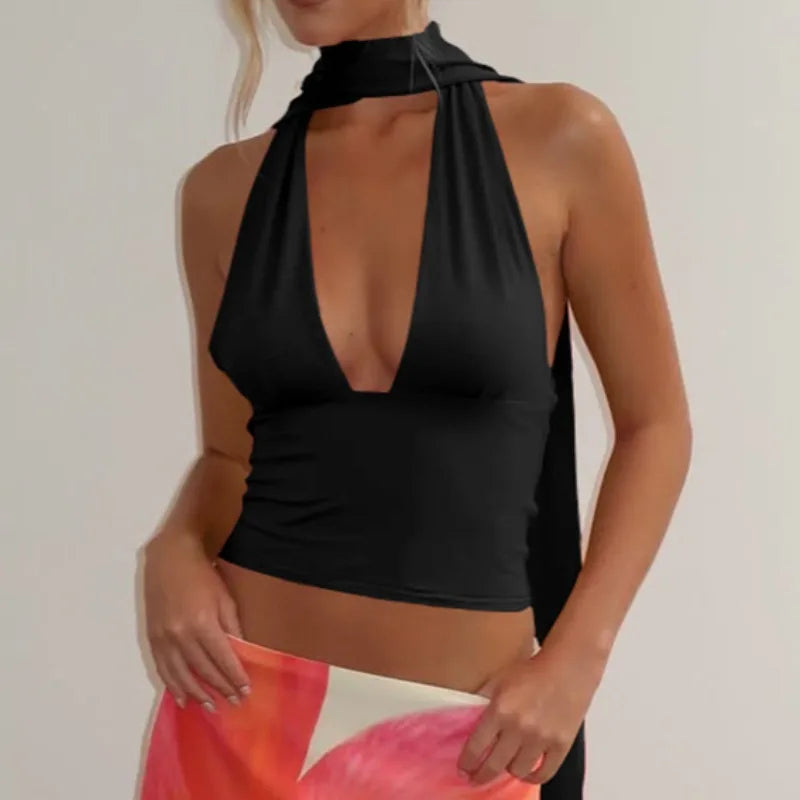 Mina | Elegante Tanktop met Sjaalontwerp