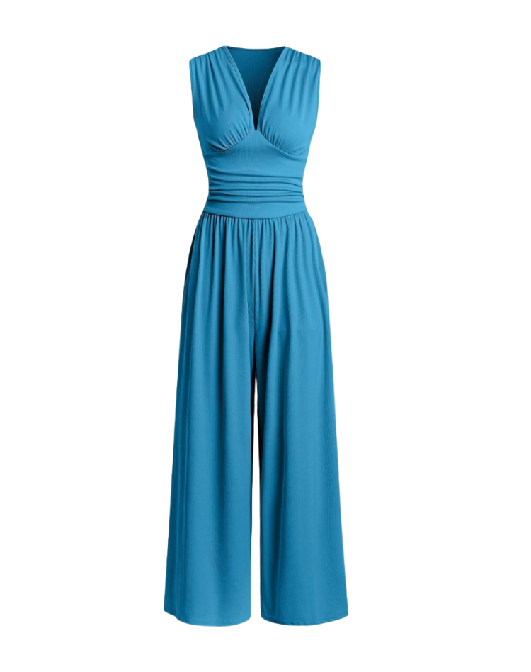Farah | Jumpsuit met Diepe V-Hals