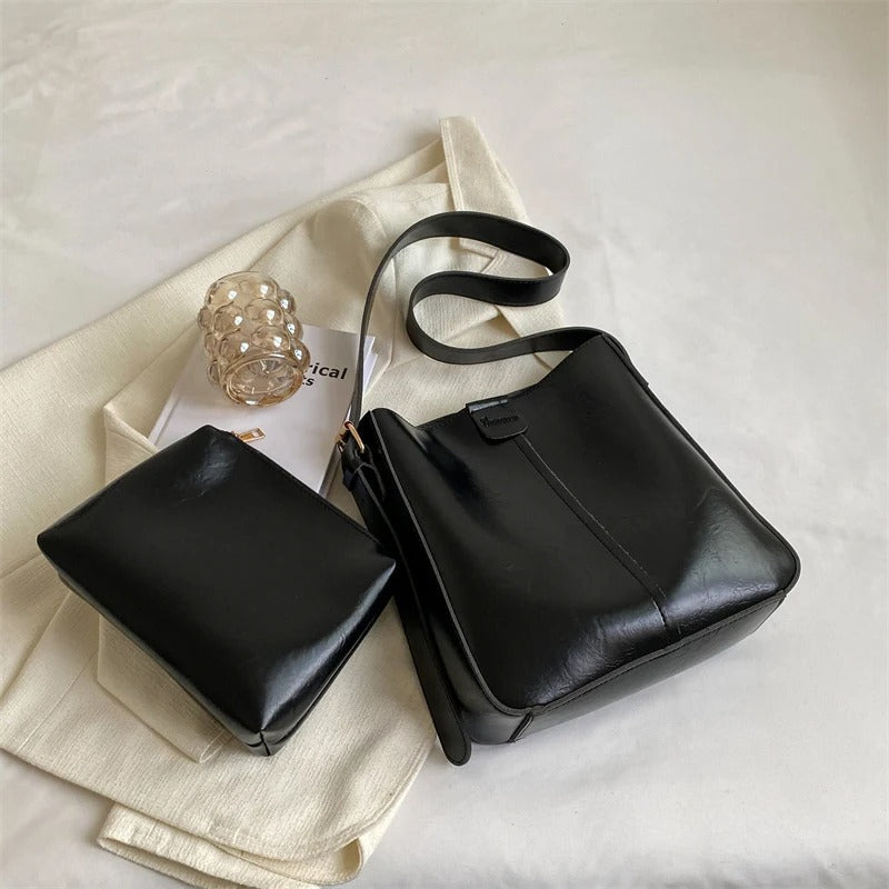 Ris | Retro tote bag van vegan leer