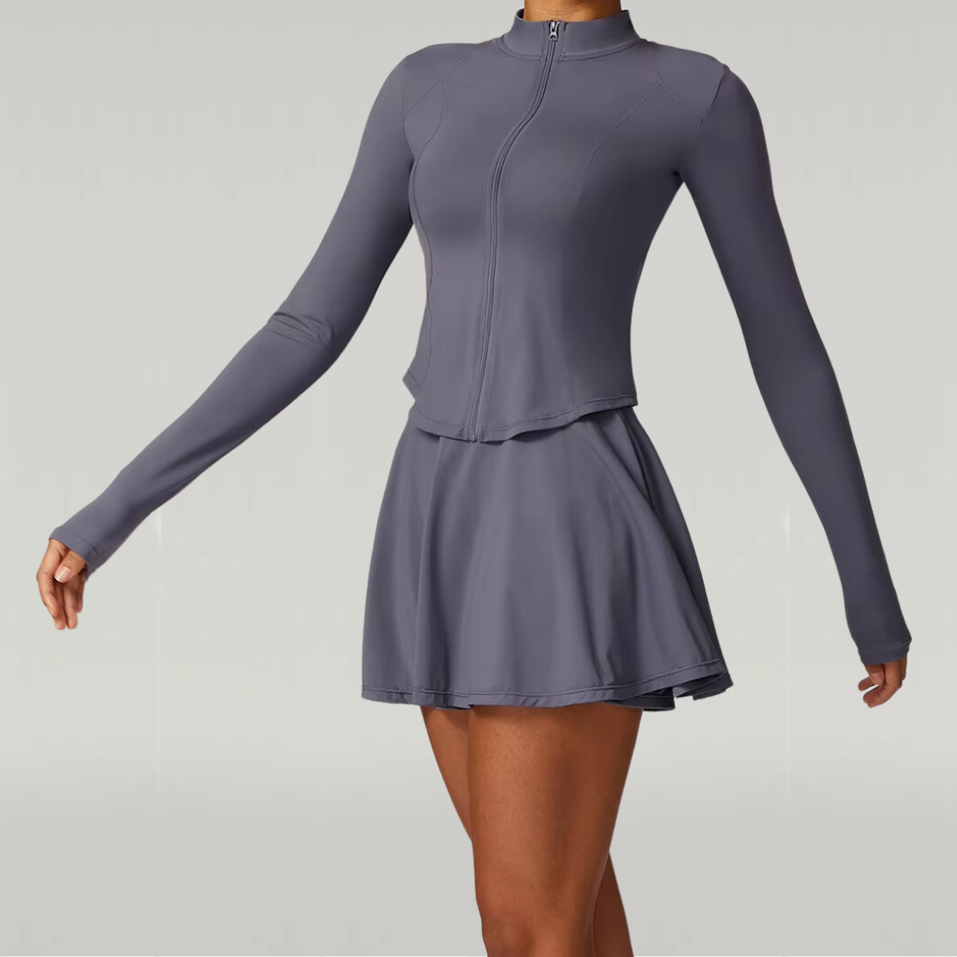 Jessie | Tweedelige sportset met sportvest en sportrokje