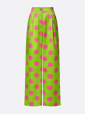 Valentina | Wijde Broek met Kleurrijke Stippenprint