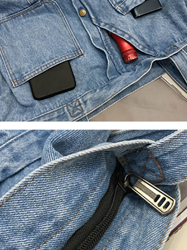 Iris | Casual Denim Tas in Effen Kleur