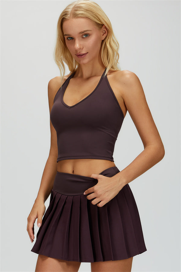 Céleste | Halter Crop Top met Rok 2-Delige Set