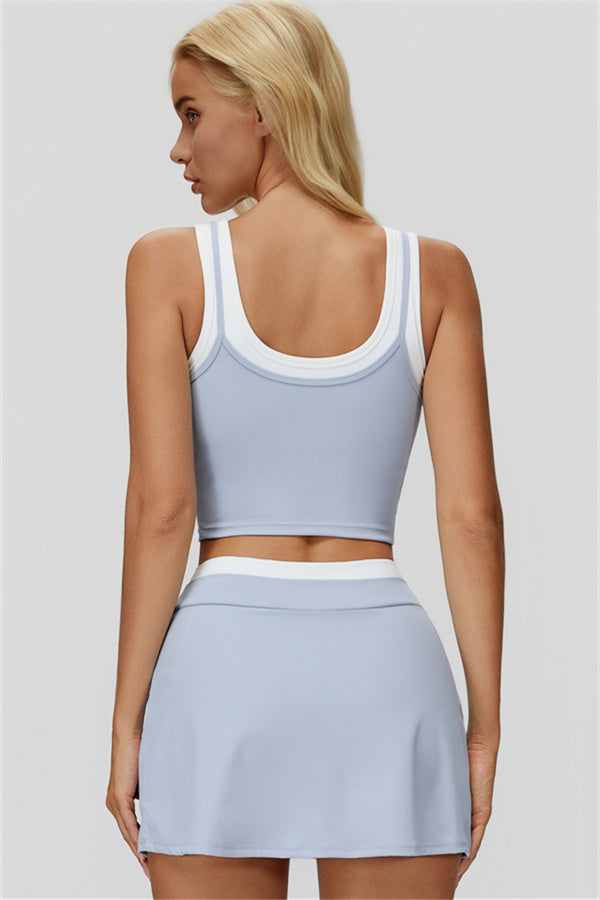 Iris | Crop Top met Rok 2-Delige Set