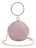 Solène | Glanzende Geometrische Schoudertas met Ketting