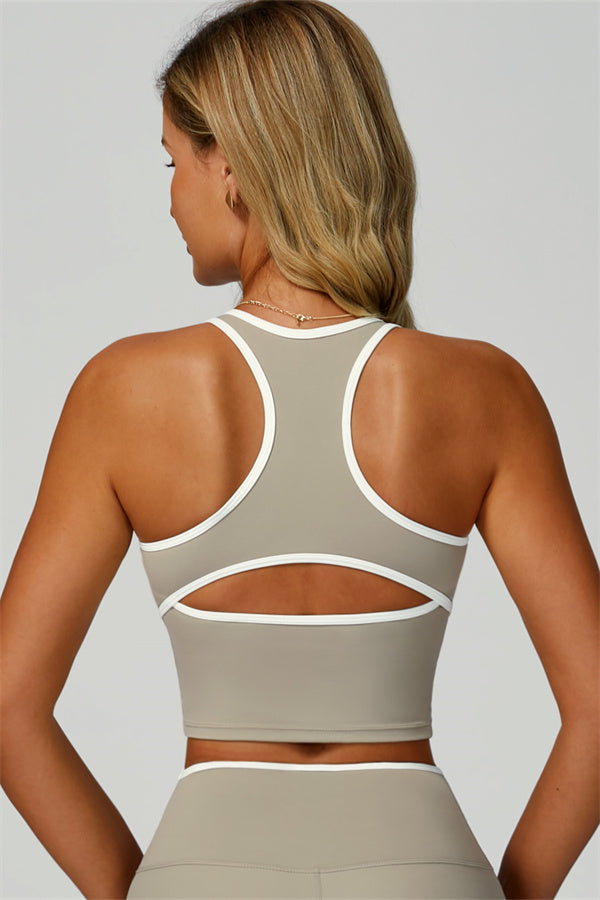 Nova | Sport tanktop met uitgesneden schterkant