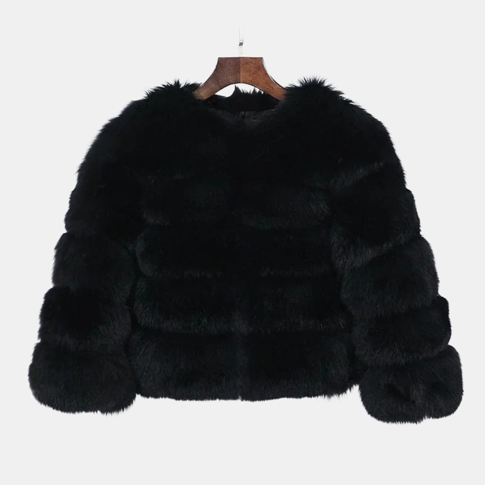 Babette | Luxe Imitatiebont Winterjas