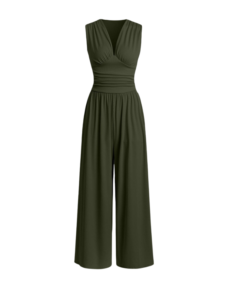Farah | Jumpsuit met Diepe V-Hals