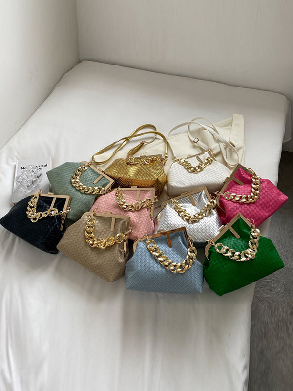 Odette | Geometrische Handtas met Ketting