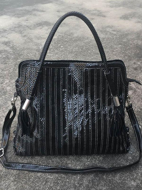Amandine | Gesplitste Schoudertas van Leer met Sling