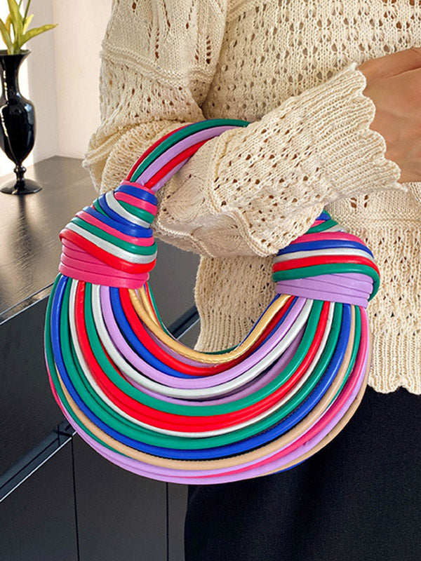 Colette | Geometrische Rits Handtas in Contrastkleur