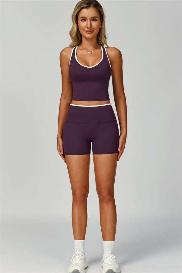 Nova | Sport tanktop met uitgesneden schterkant