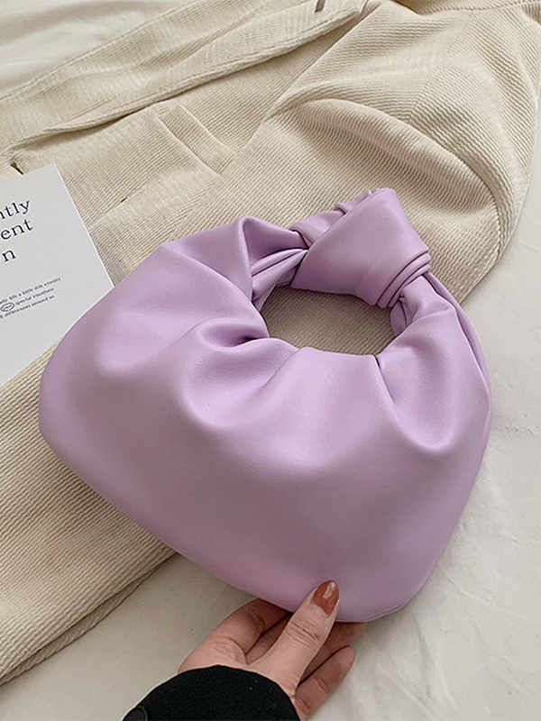 Elodie | Geplooide Strikdetail Handtas in Effen Kleur