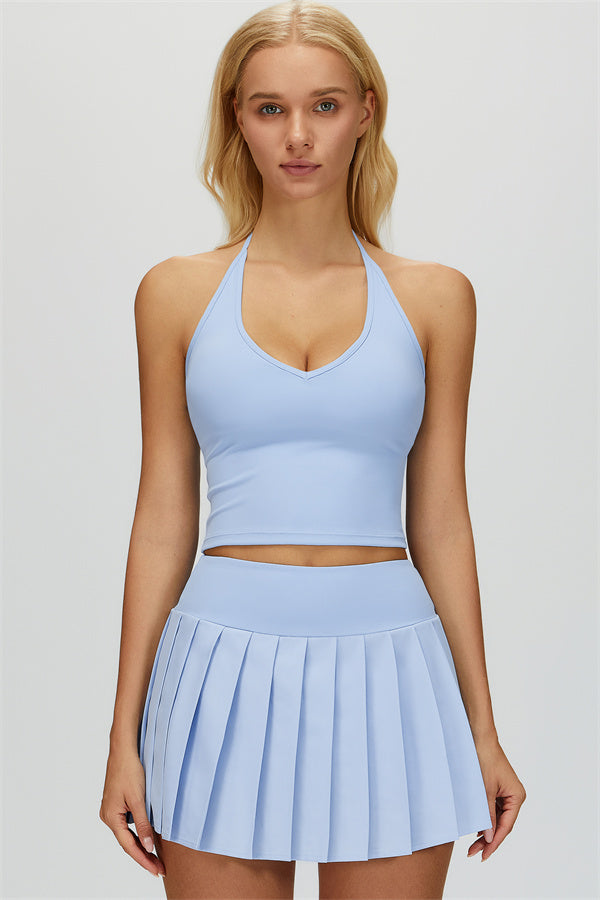 Céleste | Halter Crop Top met Rok 2-Delige Set