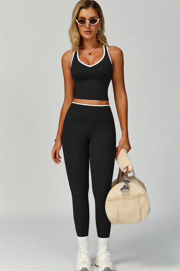 Nova | Sport tanktop met uitgesneden schterkant