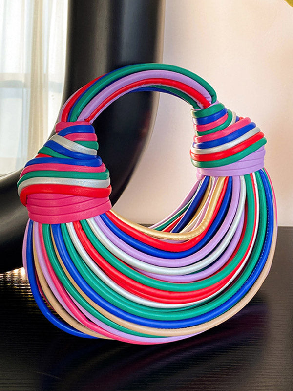 Colette | Geometrische Rits Handtas in Contrastkleur