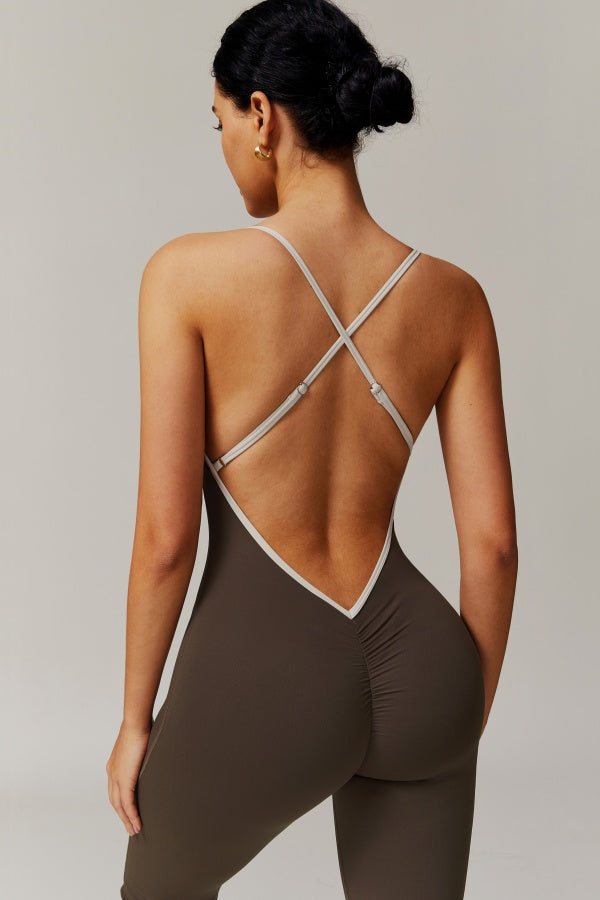 Jill | Sport jumpsuit met open rug