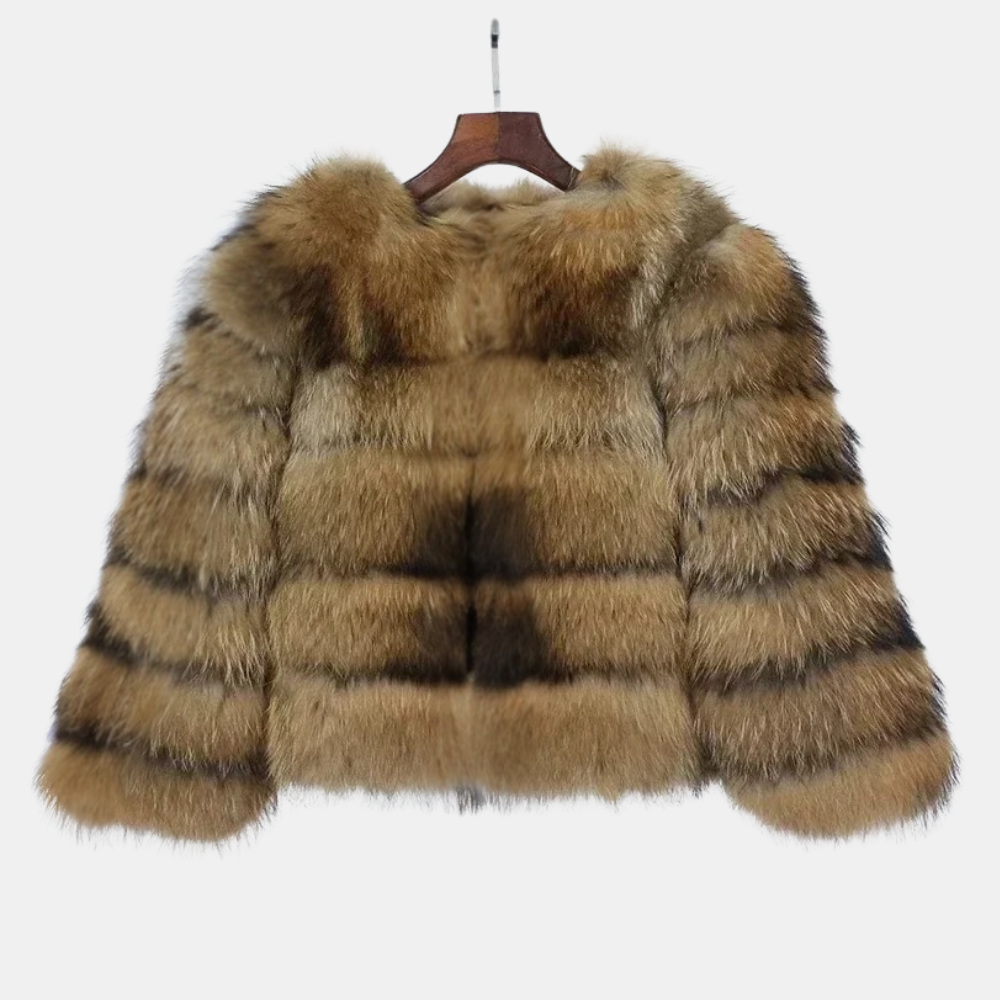 Babette | Luxe Imitatiebont Winterjas