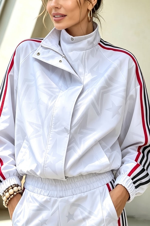 Rylee | Sportief Colorblock Jack met Sterrenprint