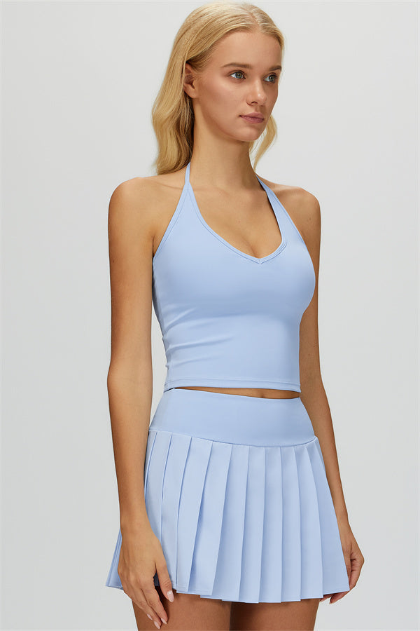 Céleste | Halter Crop Top met Rok 2-Delige Set