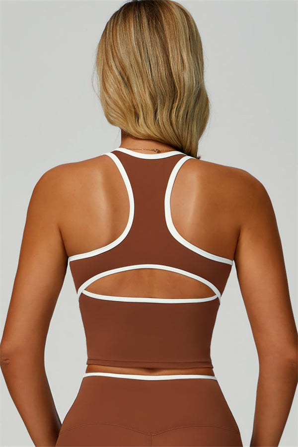 Nova | Sport tanktop met uitgesneden schterkant