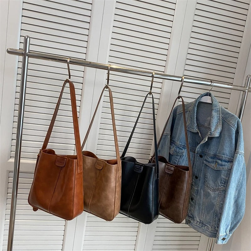 Ris | Retro tote bag van vegan leer