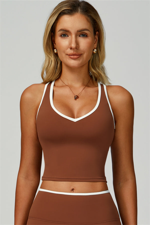 Nova | Sport tanktop met uitgesneden schterkant