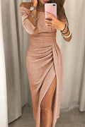 Kyelle | Off-Shoulder Galajurk met Split