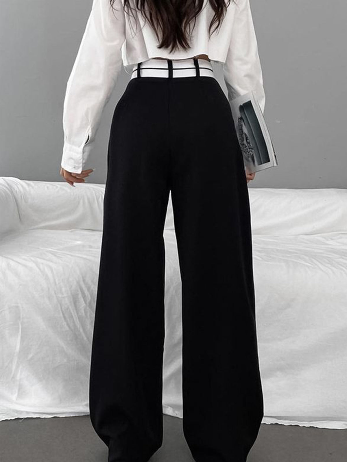 Milou | Asymmetrische wide leg pantalon