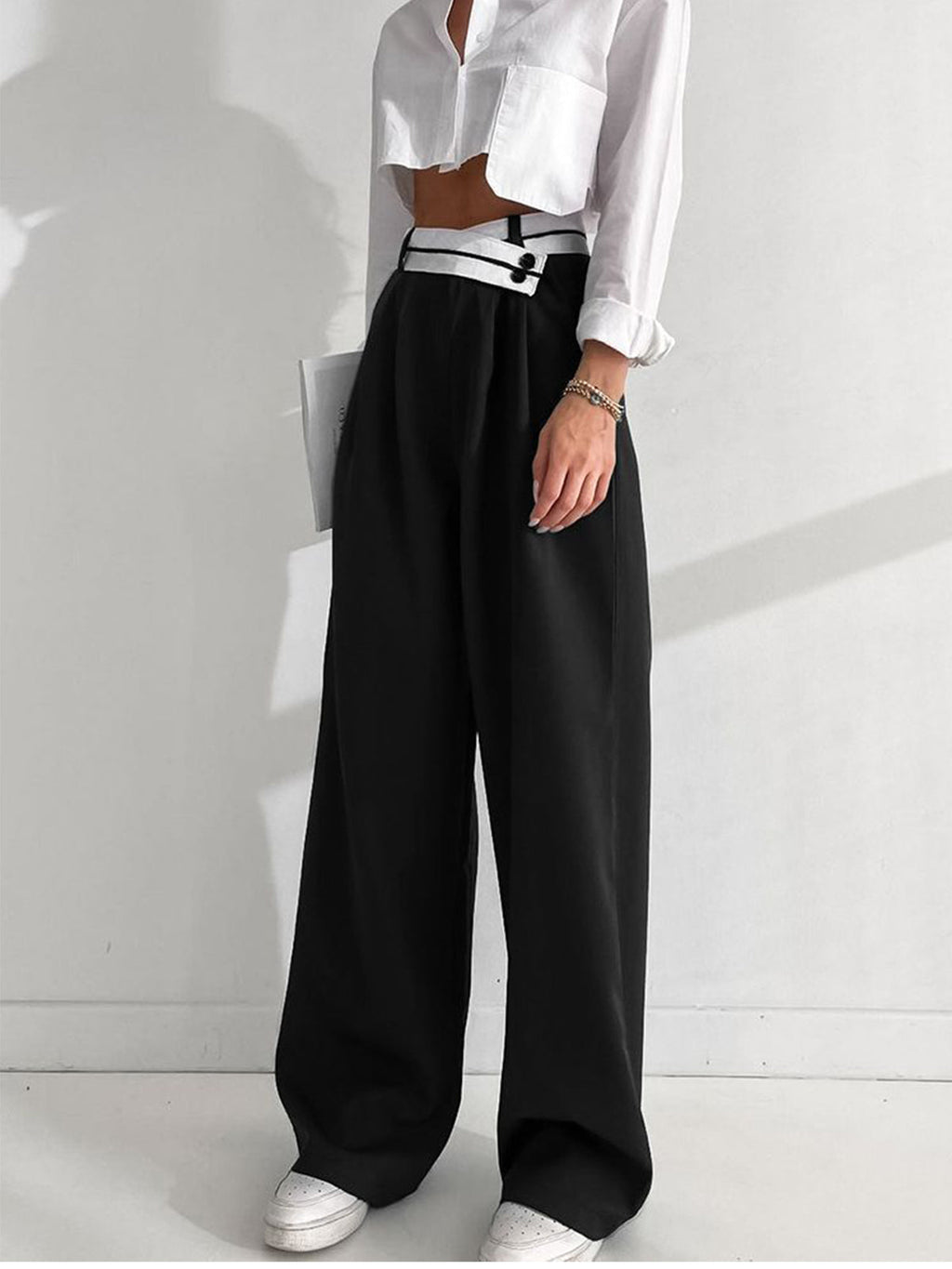 Milou | Asymmetrische wide leg pantalon