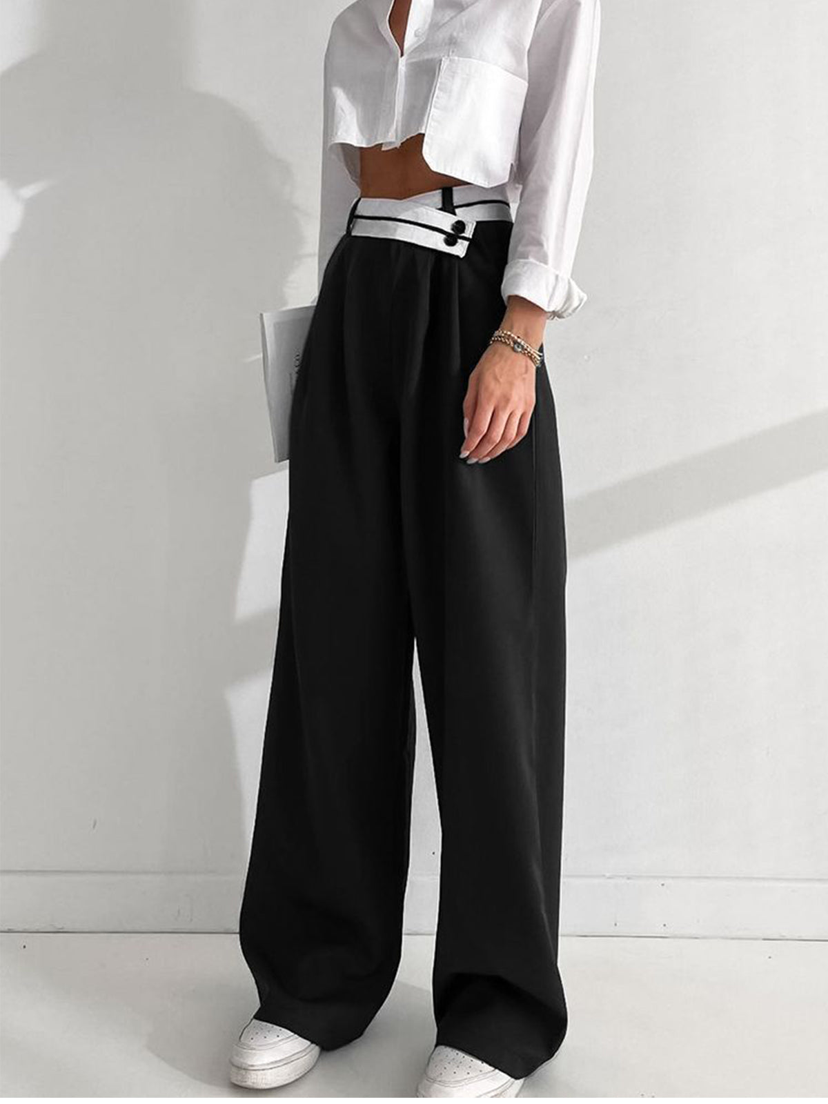 Milou | Asymmetrische wide leg pantalon