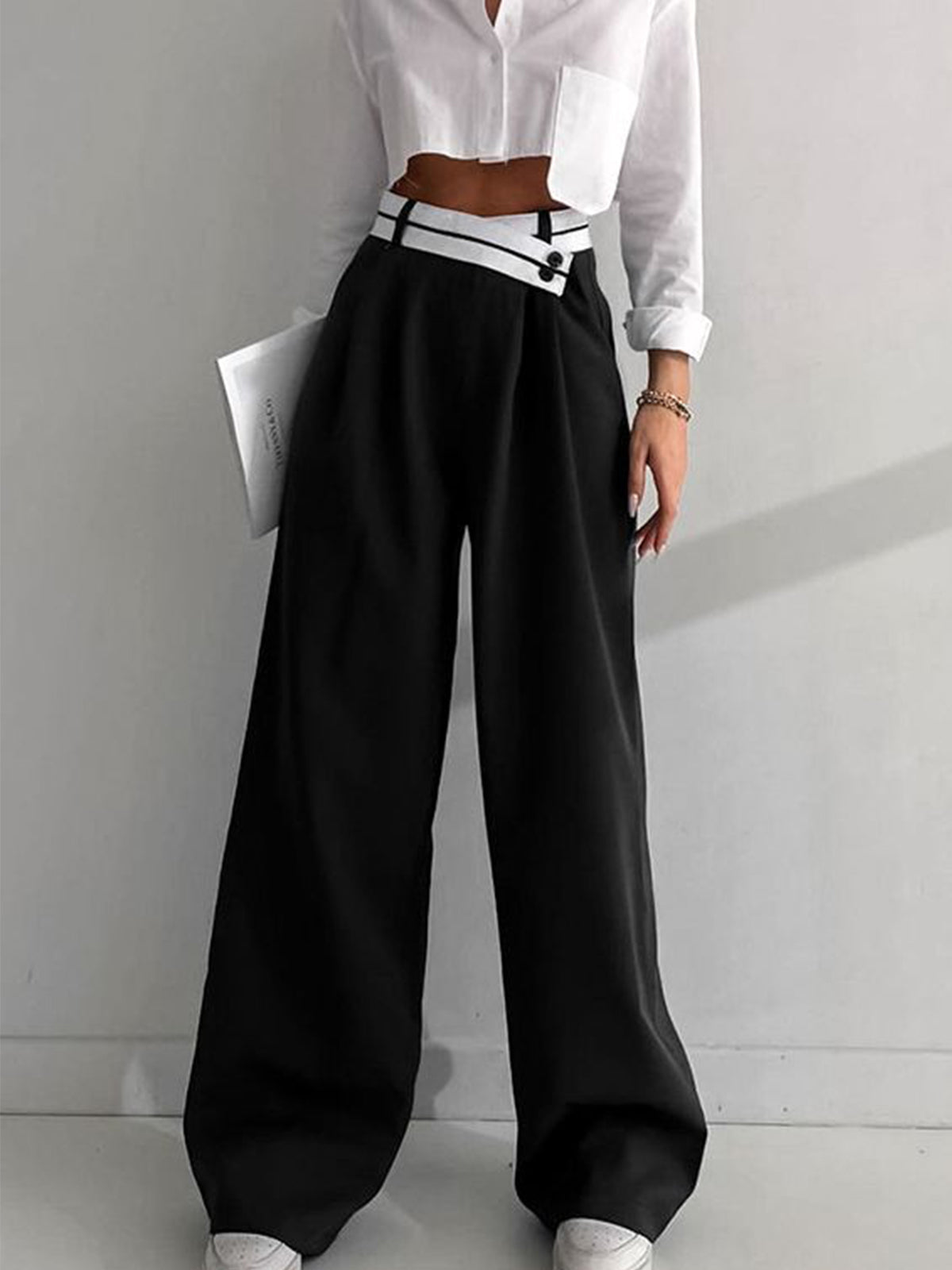 Milou | Asymmetrische wide leg pantalon