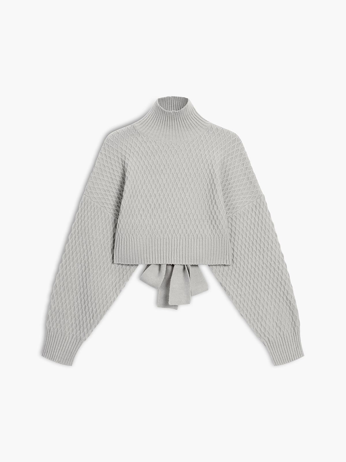 Suze | Mock neck trui met strik in de rug